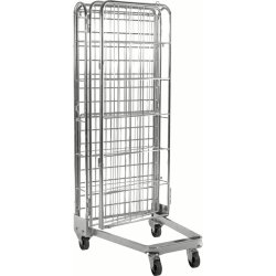 4-sidet rullecontainer, 73x80x191 cm, stabelbar