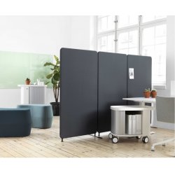 Softline Light skærmvæg 100x150 cm Sort m/ ben