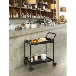 Elegance rullebord, 866x503x980, 150 kg, sort
