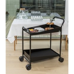 Elegance rullebord, 866x503x980, 150 kg, sort