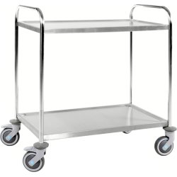 Highline Rustfrit Rullebord, 2 hylder,910x590x965