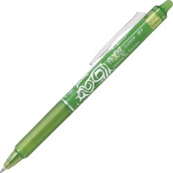 Pilot Frixion Clicker kuglepen, 0,7 mm, lysegrøn
