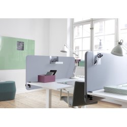 Softline Light bordskærmvæg 160x65 cm Lys grå