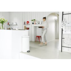 Brabantia Flatback Pedalspand 30 liter, hvid