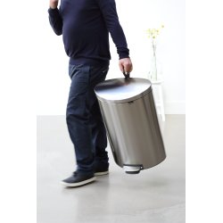 Brabantia Flatback Pedalspand 30 liter, hvid