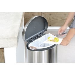 Brabantia Flatback Pedalspand 30 liter, hvid