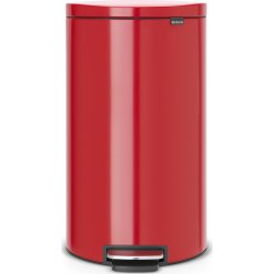 Brabantia Flatback Pedalspand 30 liter, rød