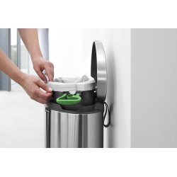 Brabantia Flatback Pedalspand 30 liter, rød