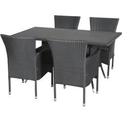 Oscar luksus havebord sort B84xL150 cm