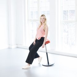 Move balancestol sort stel og sort betræk