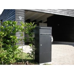 Allux 800 Pakkepostkasse, sort
