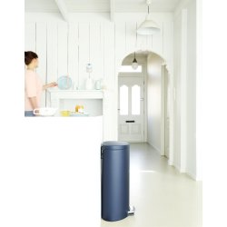 Brabantia Flatback Pedalspand 30 liter, blå