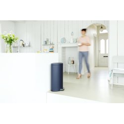Brabantia Flatback Pedalspand 30 liter, blå