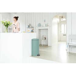 Brabantia Flatback Pedalspand 30 liter, mint