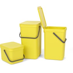 Brabantia Sort&Go Sorteringsspand 12 liter, gul