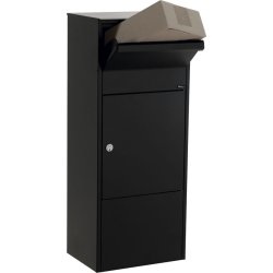 Allux 800 Pakkepostkasse, sort m. udtag bag