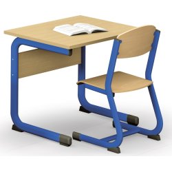 Class enkelt bord blå, size 5