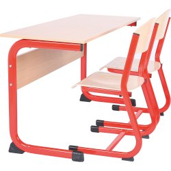 Class dobbelt bord rød, size 3