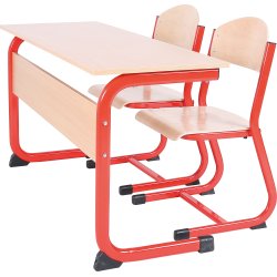Class dobbelt bord rød, size 3
