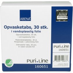 Puriline opvasketabs i selvopl. folie, 30 stk.