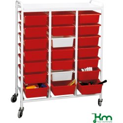 Opbevaringsvogn til plastkasser, 950x420x1180