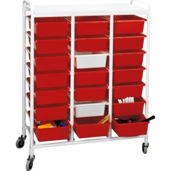 Opbevaringsvogn til plastkasser, 950x420x1180