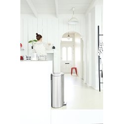 Brabantia Flatback Pedalspand 30 liter, mat stål