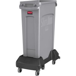 Vogn Rubbermaid Slim Jim affaldsbeholder, Sort