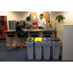 Rubbermaid Slim Jim Låg "Hængsel', Sort