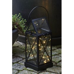 Aske lanterne, Sort, H 32 cm, 20 LED lys