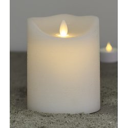 Sara LED vokslys, Hvid, Ø.10 cm, H.12,5 cm