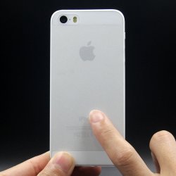 Twincase iPhone SE/5S/5 case, transparent hvid