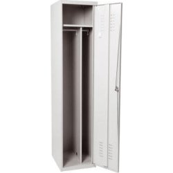 Proff garderobeskab,1x(1x2),Plan,Cylinder,Grå/Grå