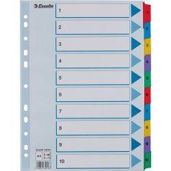 Esselte Mylar register A4, 1-10