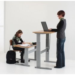 Flexo hæve/sænkebord 200 cm m/centerbue ahorn