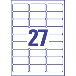 Avery L4784 navneetiketter 63,5 x 29,6mm, satin