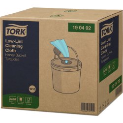 Tork W10 Aftørringsklud, sensitiv, spand, turkis