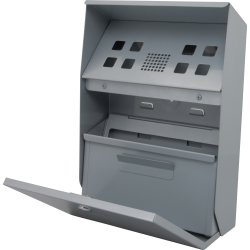 Grey Væghængt udendørs askebæger, pulverlakeret