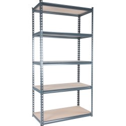 Stålreol 5 hylder, 200 kg, 180x90x45 cm