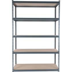 Stålreol 5 hylder, 300 kg, 180x120x47 cm