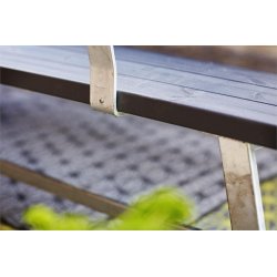 Plus Royal Plankesæt L. 207 cm med ryglæn, Sort