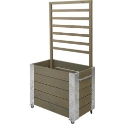Plus Cubic Blomsterkasse 87x50x155 cm, Gråbrun