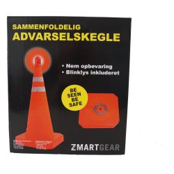 Zmartgear advarselskegle m. lys, Rød