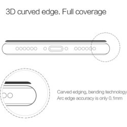 Coolreall 3D skærmbeskyttelse til iPhone 7, sort