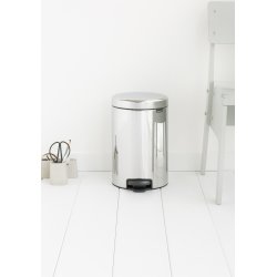 Brabantia Pedalspand, 12 L, brilliant steel