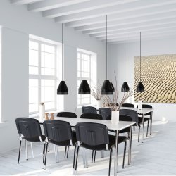 Casa Basic kantinesæt m. 6 stole og bord 180x80 cm