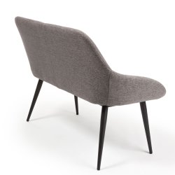 Bello Loungesofa grå med sorte ben