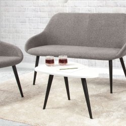 Bello Loungesofa grå med sorte ben