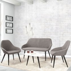 Bello Lounge bord, 70x50 cm, højde 30 cm, Hvid