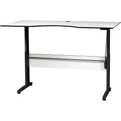 VIKING hæve/sænkebord 180x90 cm hvid / sort stel